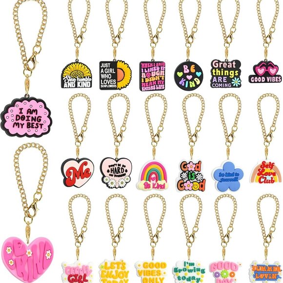 20 PCS Cute Handle Charm Set for Water Bottle Tumbler Keychain Gift - Picture 1 of 7